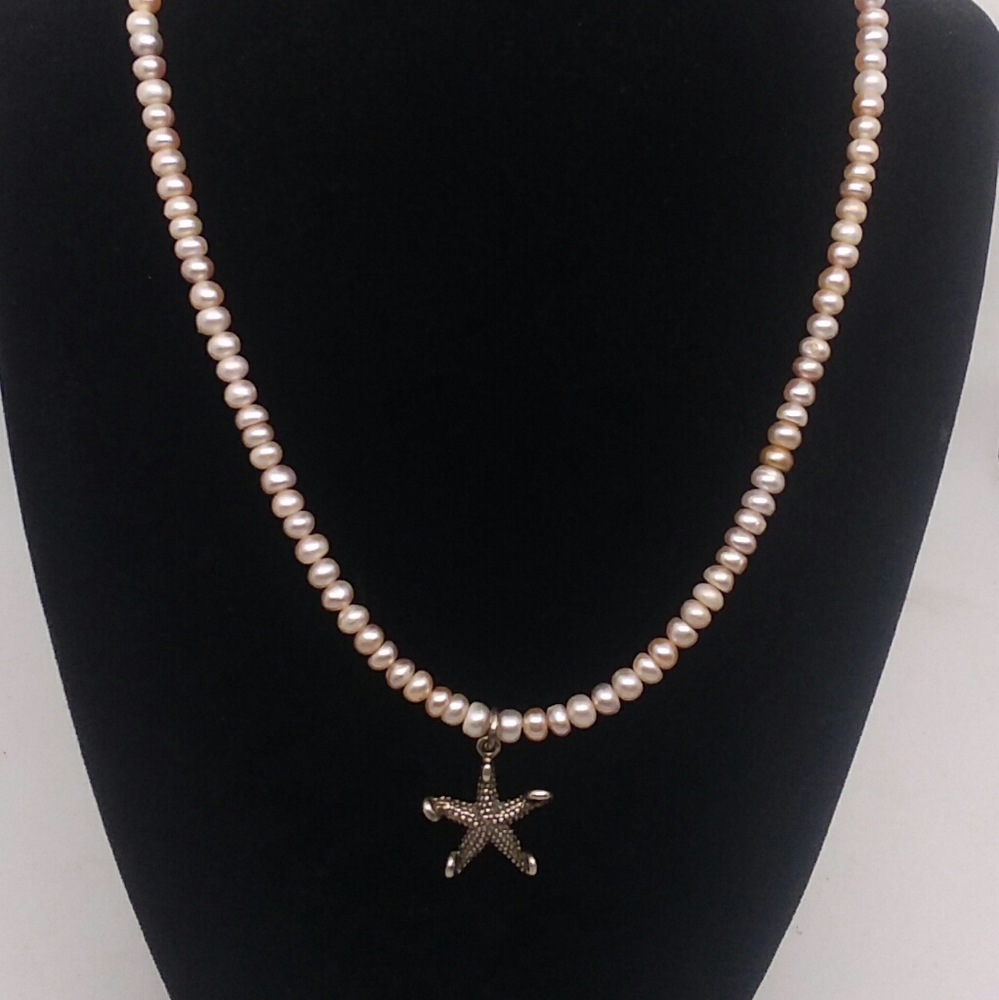 Authentic Pearl and Sterling Silver Necklace